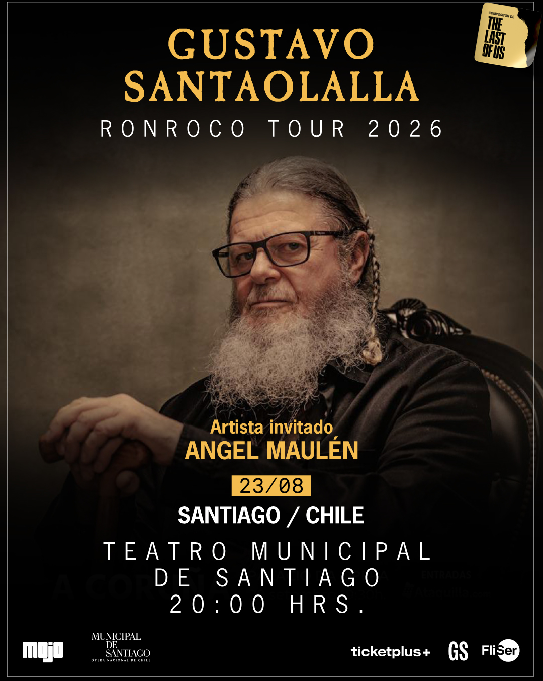 Concurso: Gustavo Santaolalla se presenta en el Teatro Municipal de Santiago
